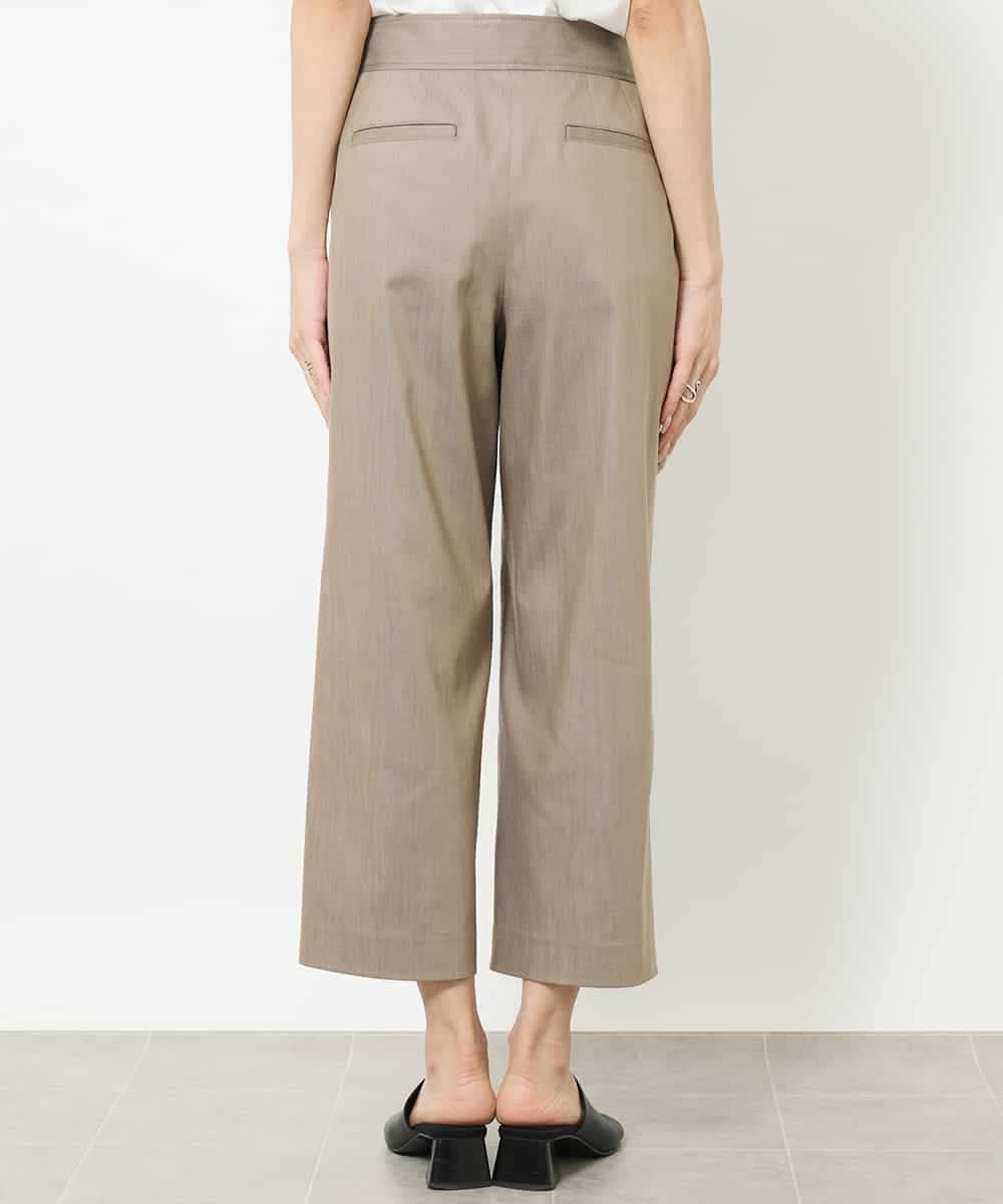 FMLHV50200 MICHEL KLEIN(ミッシェルクラン) リヨセルデニムセミワイドパンツ グレージュ(92)
