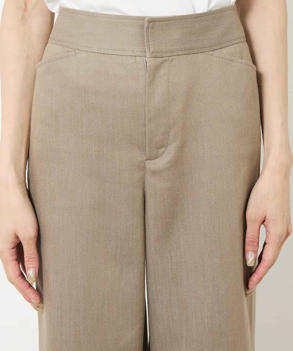 FMLHV50200 MICHEL KLEIN(ミッシェルクラン) リヨセルデニムセミワイドパンツ グレージュ(92)