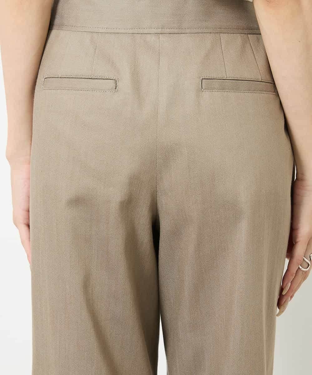 FMLHV50200 MICHEL KLEIN(ミッシェルクラン) リヨセルデニムセミワイドパンツ グレージュ(92)