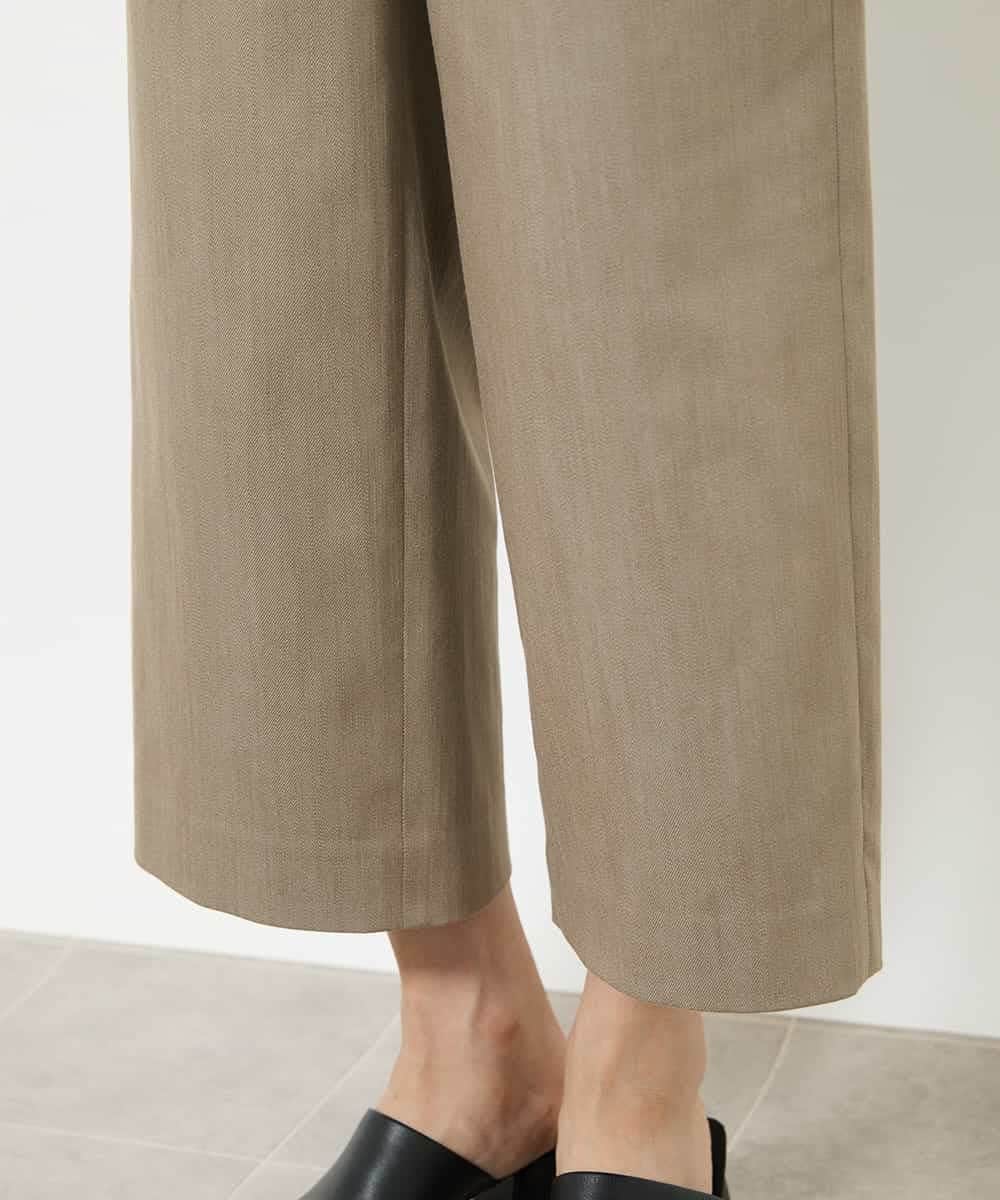 FMLHV50200 MICHEL KLEIN(ミッシェルクラン) リヨセルデニムセミワイドパンツ グレージュ(92)