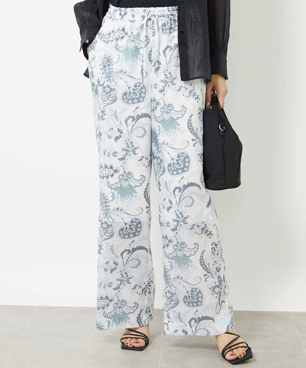 FMLHV54270 MICHEL KLEIN ペイズリープリントリラクシーパンツ