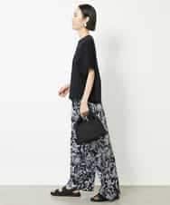 FMLHV54270 MICHEL KLEIN(ミッシェルクラン) ペイズリープリントリラクシーパンツ ブラック系(94)