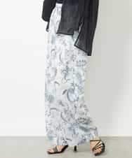 FMLHV54270 MICHEL KLEIN(ミッシェルクラン) ペイズリープリントリラクシーパンツ ブラック系(94)