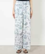 FMLHV54270 MICHEL KLEIN(ミッシェルクラン) ペイズリープリントリラクシーパンツ ブラック系(94)