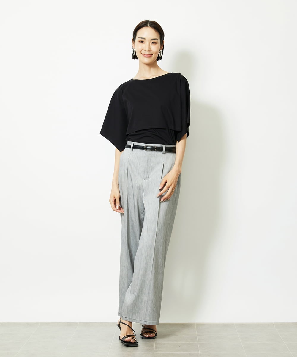 FMLJA01170 MICHEL KLEIN(ミッシェルクラン) チノワイドパンツ グレー