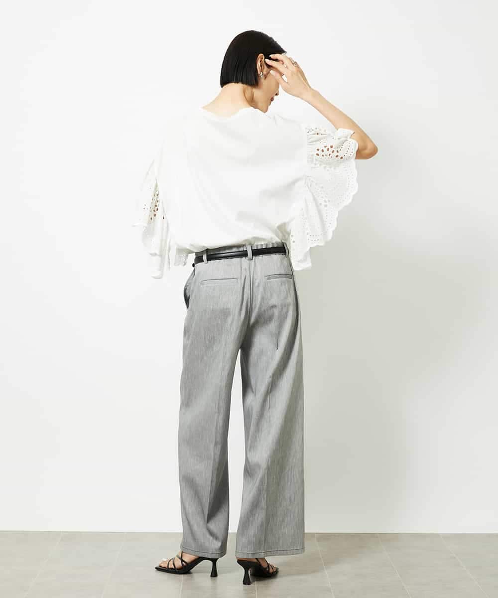 FMLJA01170 MICHEL KLEIN(ミッシェルクラン) チノワイドパンツ グレー