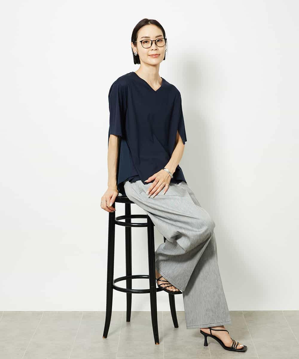 FMLJA01170 MICHEL KLEIN(ミッシェルクラン) チノワイドパンツ グレー