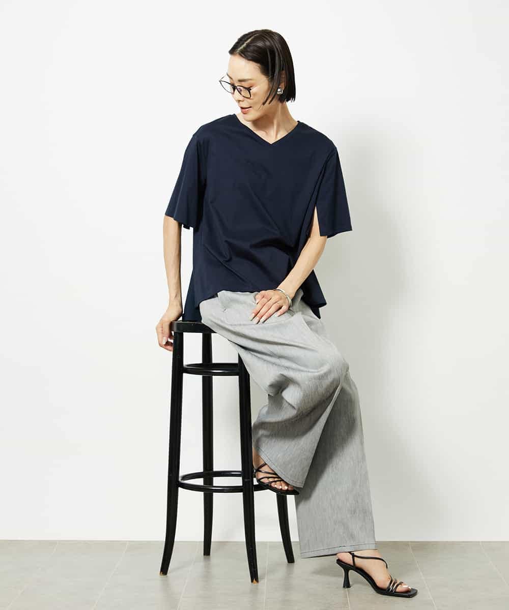 FMLJA01170 MICHEL KLEIN(ミッシェルクラン) チノワイドパンツ グレー