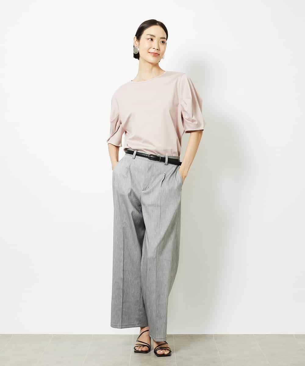 FMLJA01170 MICHEL KLEIN(ミッシェルクラン) チノワイドパンツ グレー