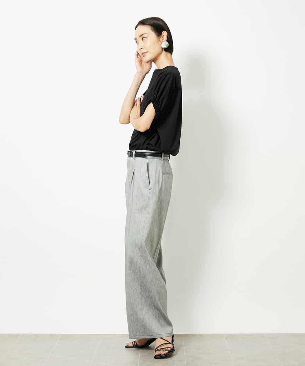 FMLJA01170 MICHEL KLEIN(ミッシェルクラン) チノワイドパンツ グレー