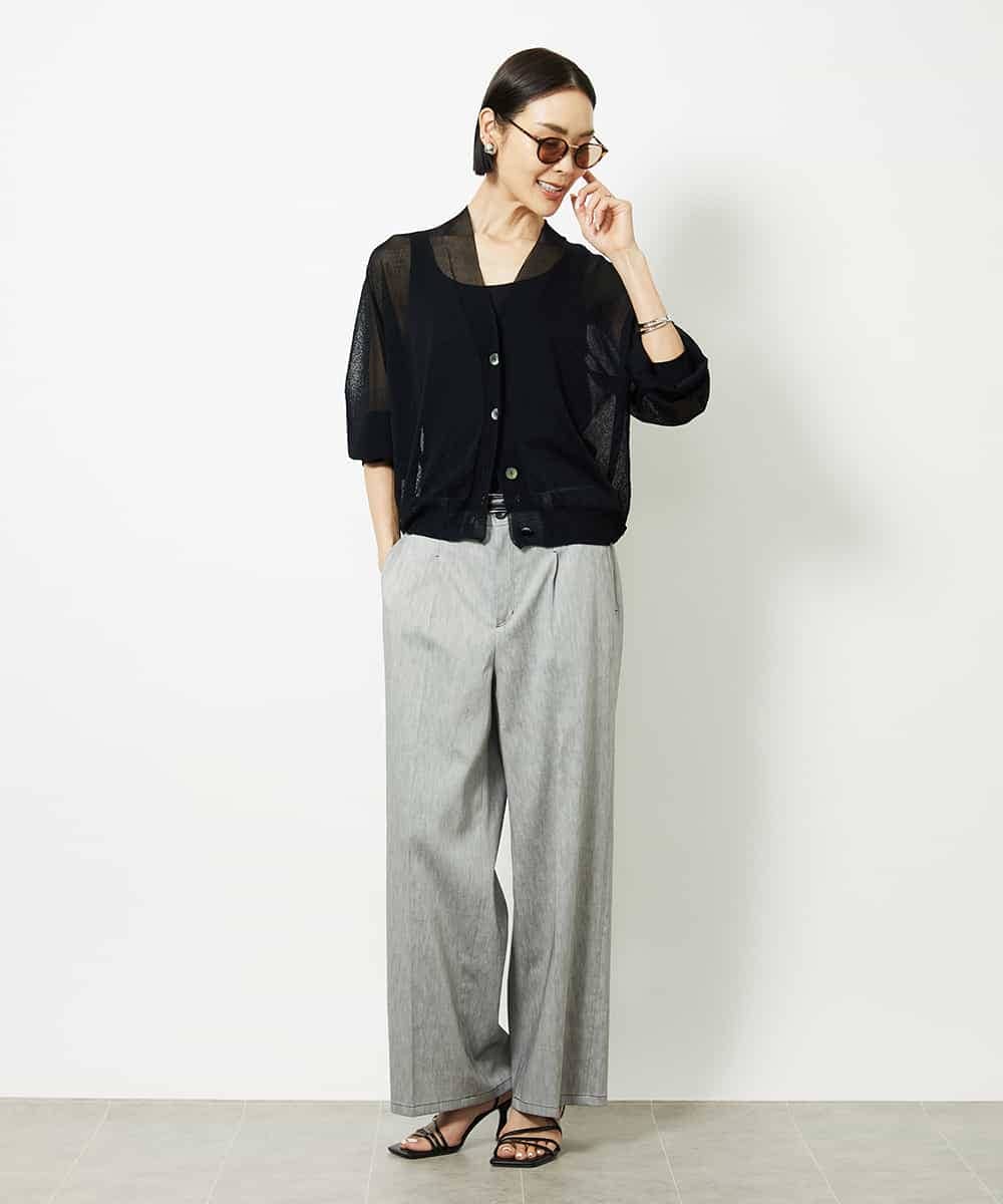 FMLJA01170 MICHEL KLEIN(ミッシェルクラン) チノワイドパンツ グレー