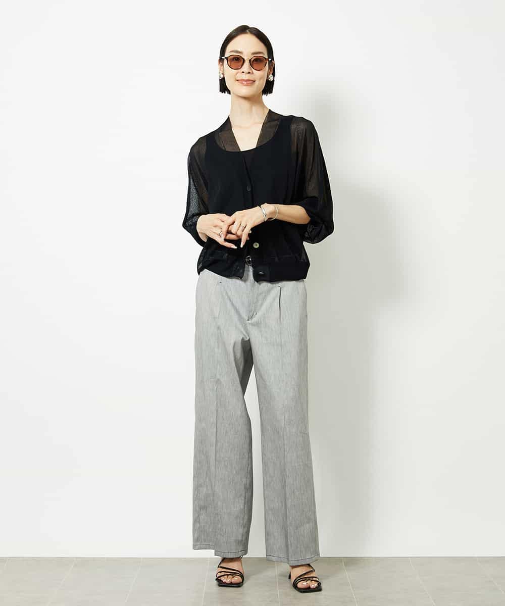 FMLJA01170 MICHEL KLEIN(ミッシェルクラン) チノワイドパンツ グレー