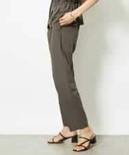 FMLJA05230 MICHEL KLEIN(ミッシェルクラン) ［セットアップ対応］コージーテーパードパンツ ブラウン