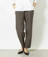 FMLJA05230 MICHEL KLEIN(ミッシェルクラン) ［セットアップ対応］コージーテーパードパンツ ブラウン