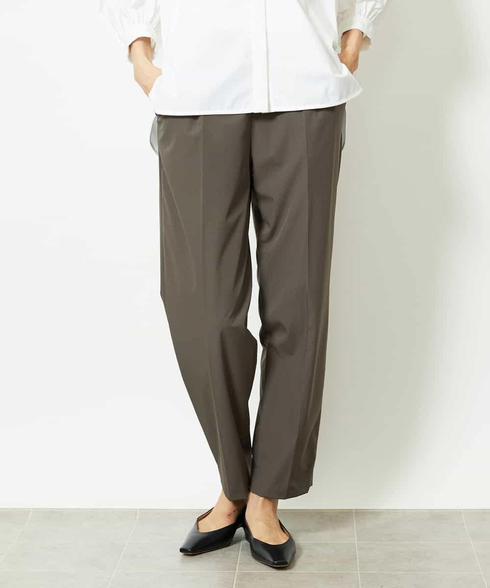 FMLJA05230 MICHEL KLEIN(ミッシェルクラン) ［セットアップ対応］コージーテーパードパンツ ブラウン