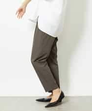 FMLJA05230 MICHEL KLEIN(ミッシェルクラン) ［セットアップ対応］コージーテーパードパンツ ブラウン