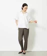 FMLJA05230 MICHEL KLEIN(ミッシェルクラン) ［セットアップ対応］コージーテーパードパンツ ブラウン