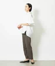 FMLJA05230 MICHEL KLEIN(ミッシェルクラン) ［セットアップ対応］コージーテーパードパンツ ブラウン