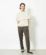 FMLJA05230 MICHEL KLEIN(ミッシェルクラン) ［セットアップ対応］コージーテーパードパンツ ブラウン