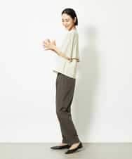 FMLJA05230 MICHEL KLEIN(ミッシェルクラン) ［セットアップ対応］コージーテーパードパンツ ブラウン