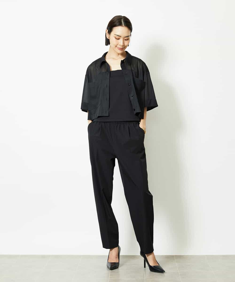 FMLJA05230 MICHEL KLEIN(ミッシェルクラン) ［セットアップ対応］コージーテーパードパンツ ブラウン