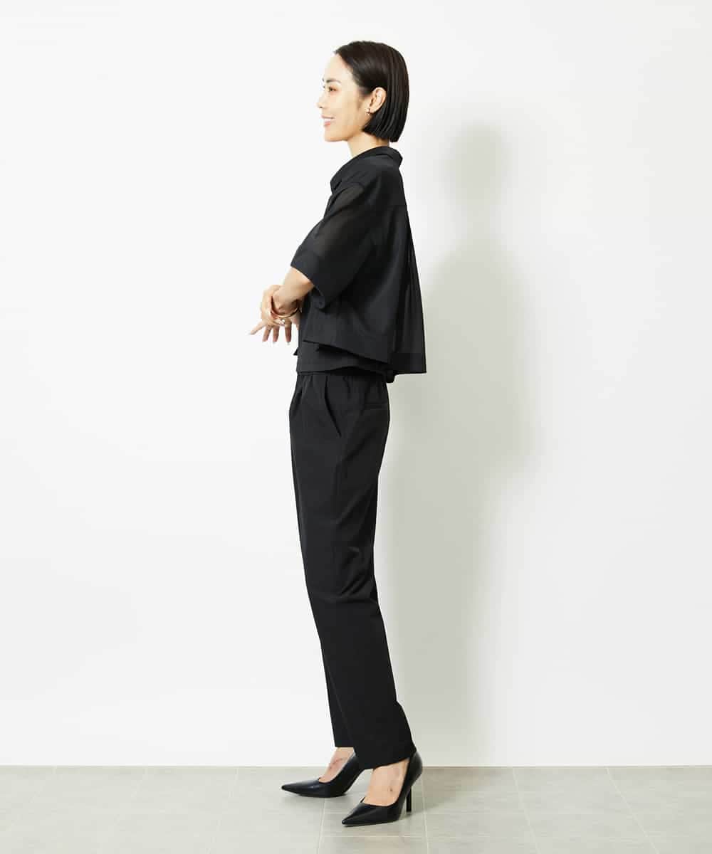 FMLJA05230 MICHEL KLEIN(ミッシェルクラン) ［セットアップ対応］コージーテーパードパンツ ブラウン