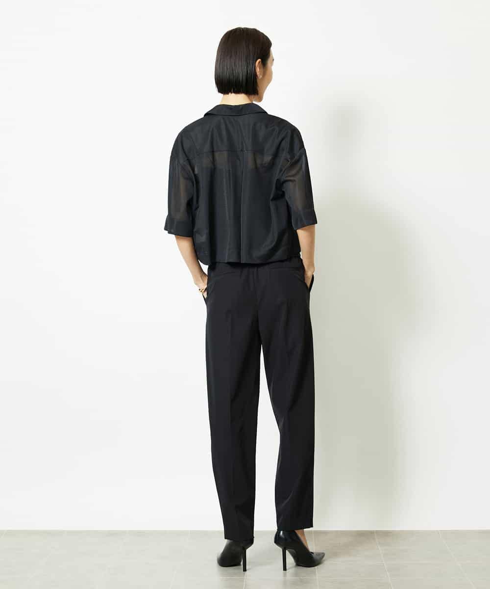 FMLJA05230 MICHEL KLEIN(ミッシェルクラン) ［セットアップ対応］コージーテーパードパンツ ブラウン