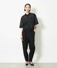 FMLJA05230 MICHEL KLEIN(ミッシェルクラン) ［セットアップ対応］コージーテーパードパンツ ブラウン