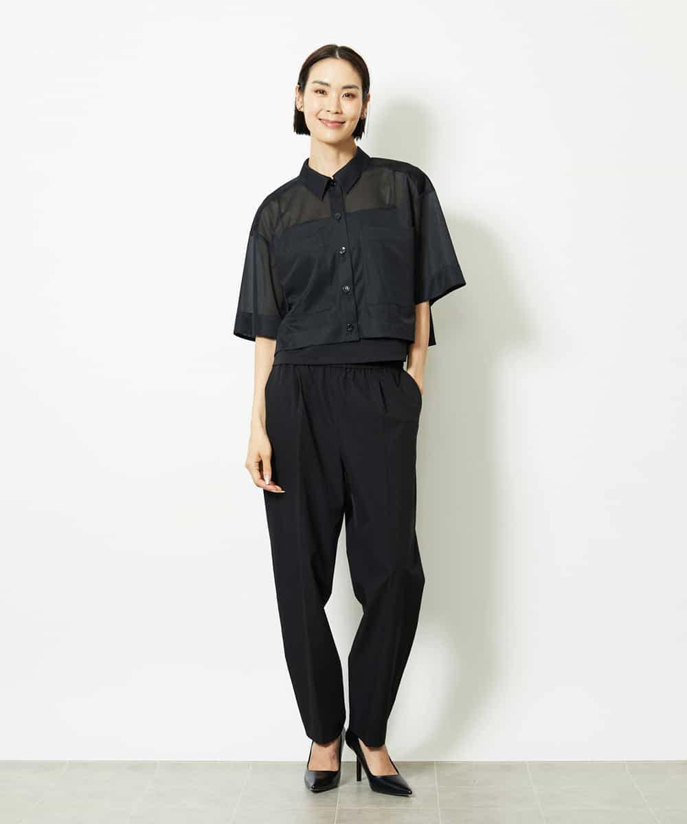 FMLJA05230 MICHEL KLEIN(ミッシェルクラン) ［セットアップ対応］コージーテーパードパンツ ブラウン