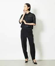 FMLJA05230 MICHEL KLEIN(ミッシェルクラン) ［セットアップ対応］コージーテーパードパンツ ブラウン