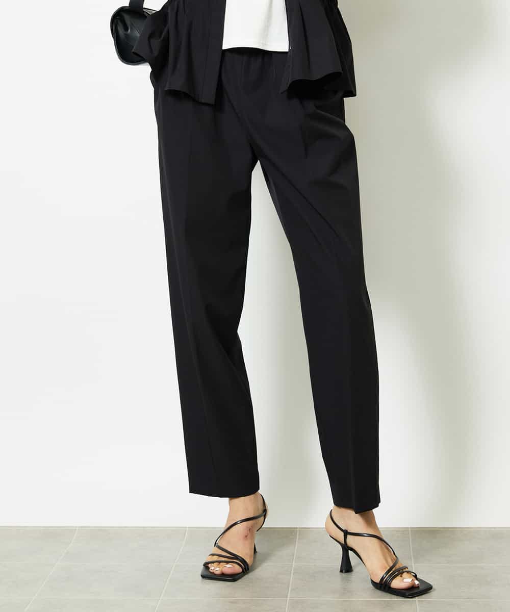 FMLJA05230 MICHEL KLEIN(ミッシェルクラン) ［セットアップ対応］コージーテーパードパンツ ブラウン