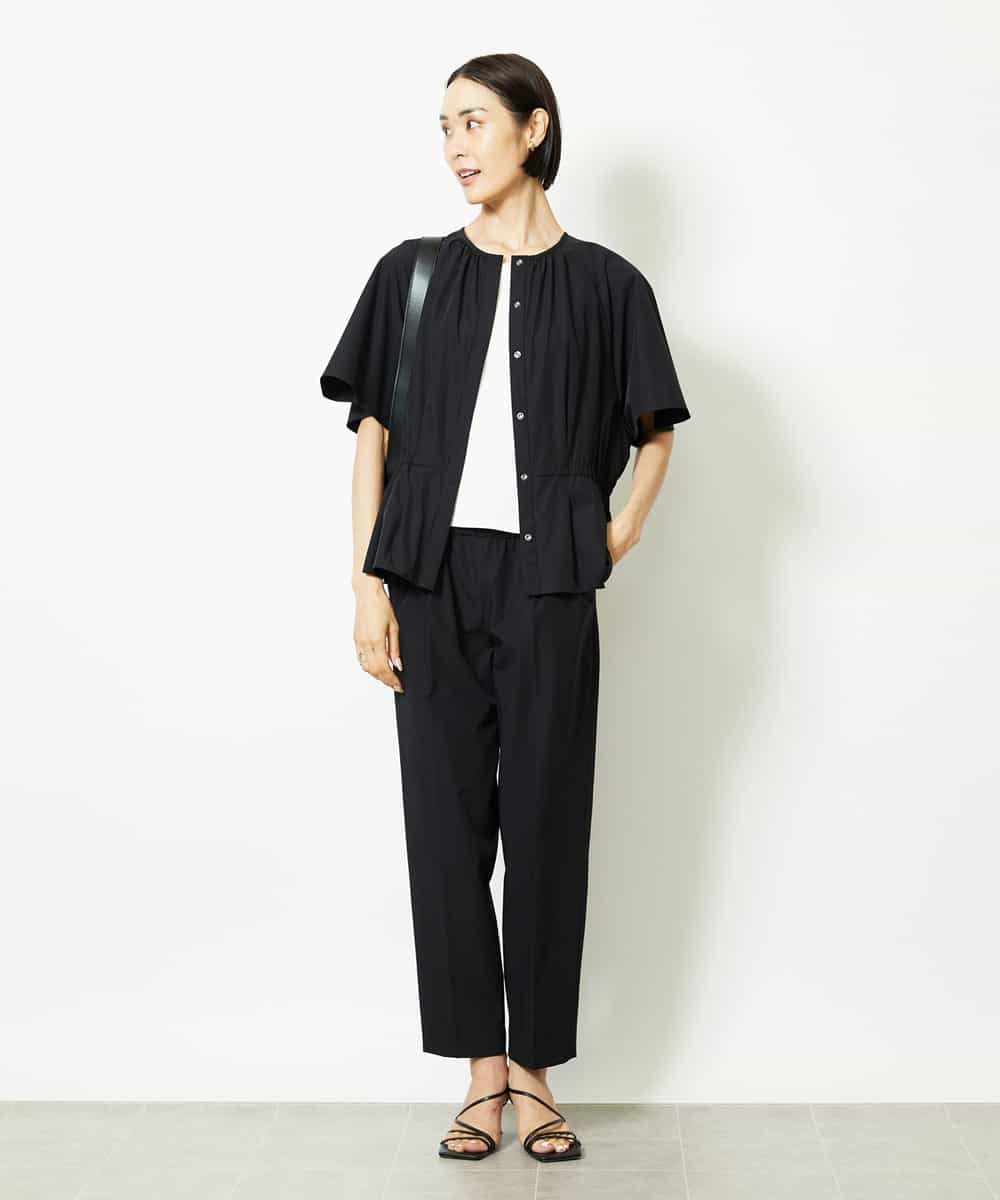 FMLJA05230 MICHEL KLEIN(ミッシェルクラン) ［セットアップ対応］コージーテーパードパンツ ブラウン