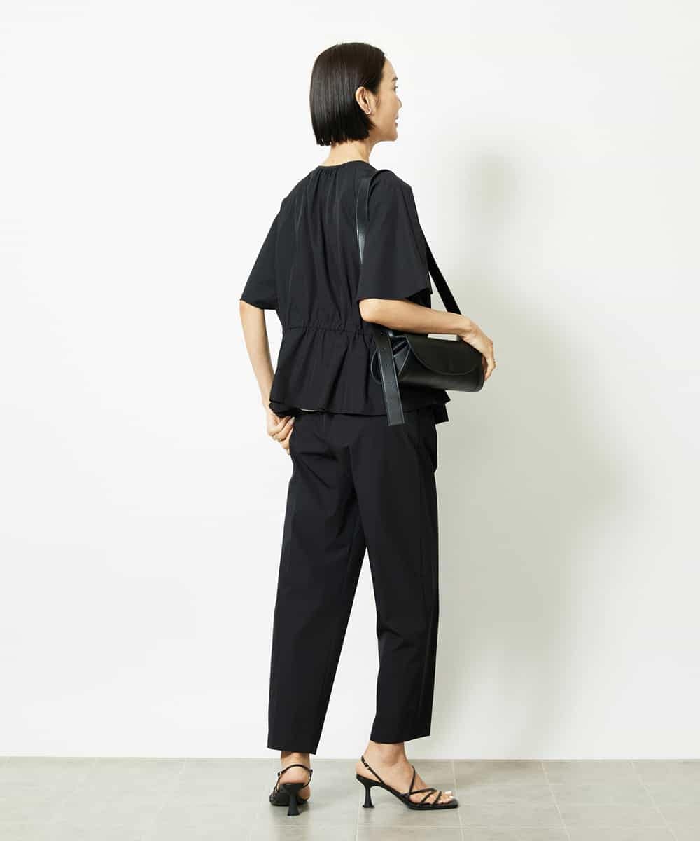 FMLJA05230 MICHEL KLEIN(ミッシェルクラン) ［セットアップ対応］コージーテーパードパンツ ブラウン