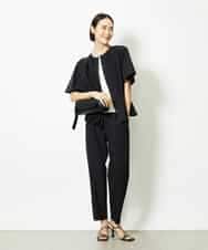 FMLJA05230 MICHEL KLEIN(ミッシェルクラン) ［セットアップ対応］コージーテーパードパンツ ブラウン