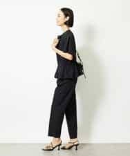 FMLJA05230 MICHEL KLEIN(ミッシェルクラン) ［セットアップ対応］コージーテーパードパンツ ブラウン