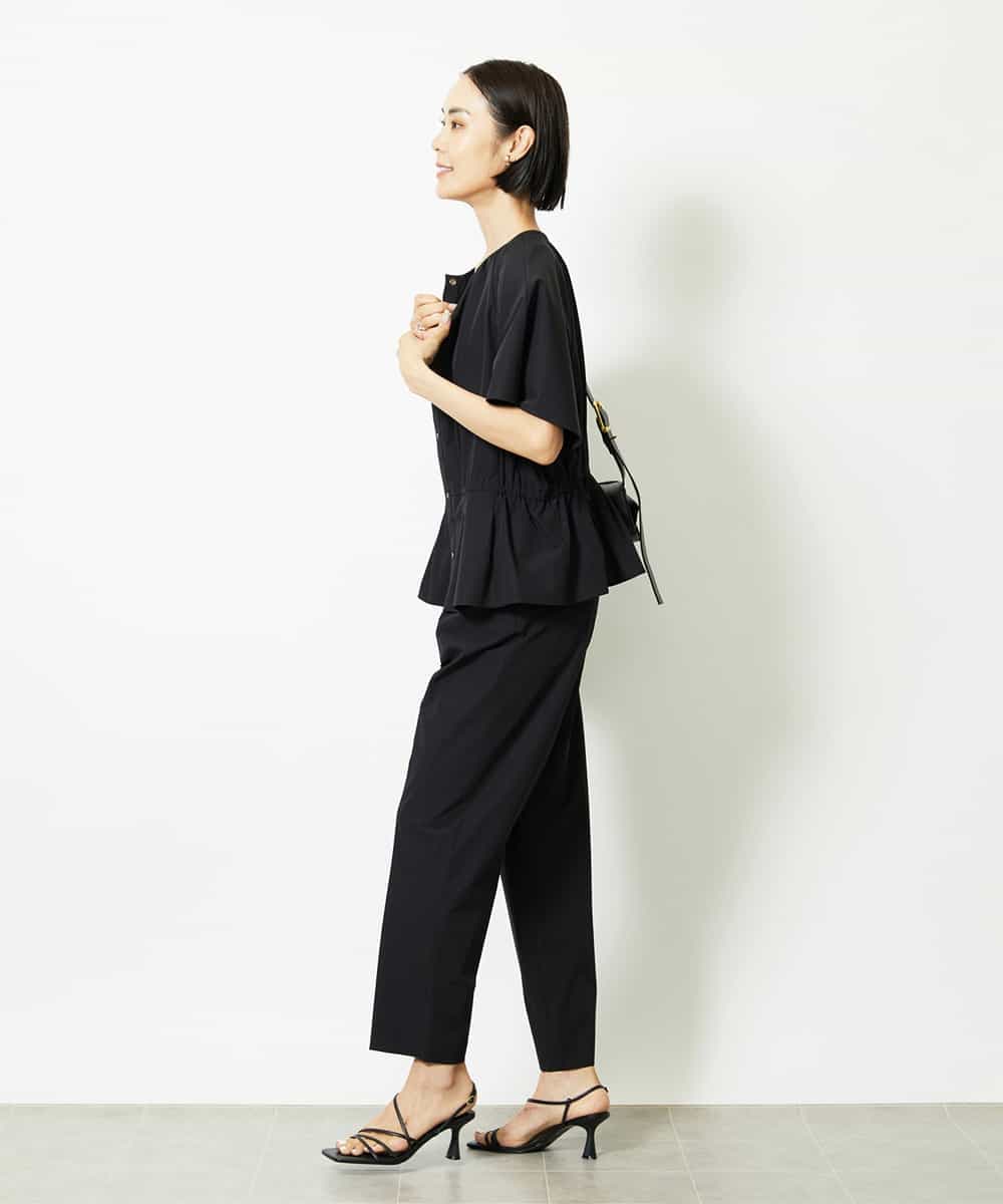 FMLJA05230 MICHEL KLEIN(ミッシェルクラン) ［セットアップ対応］コージーテーパードパンツ ブラウン