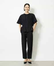 FMLJA05230 MICHEL KLEIN(ミッシェルクラン) ［セットアップ対応］コージーテーパードパンツ ブラウン