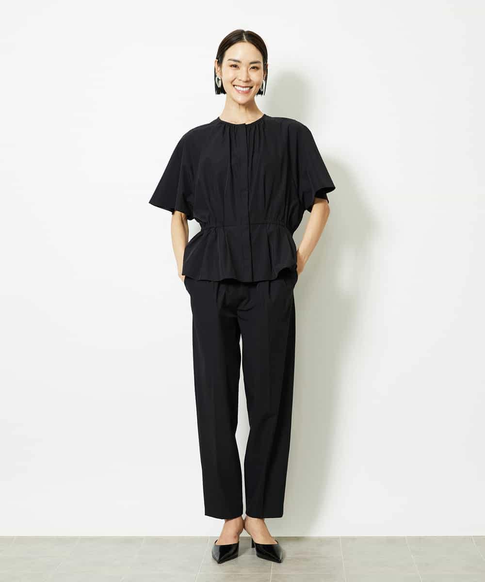 FMLJA05230 MICHEL KLEIN(ミッシェルクラン) ［セットアップ対応］コージーテーパードパンツ ブラウン