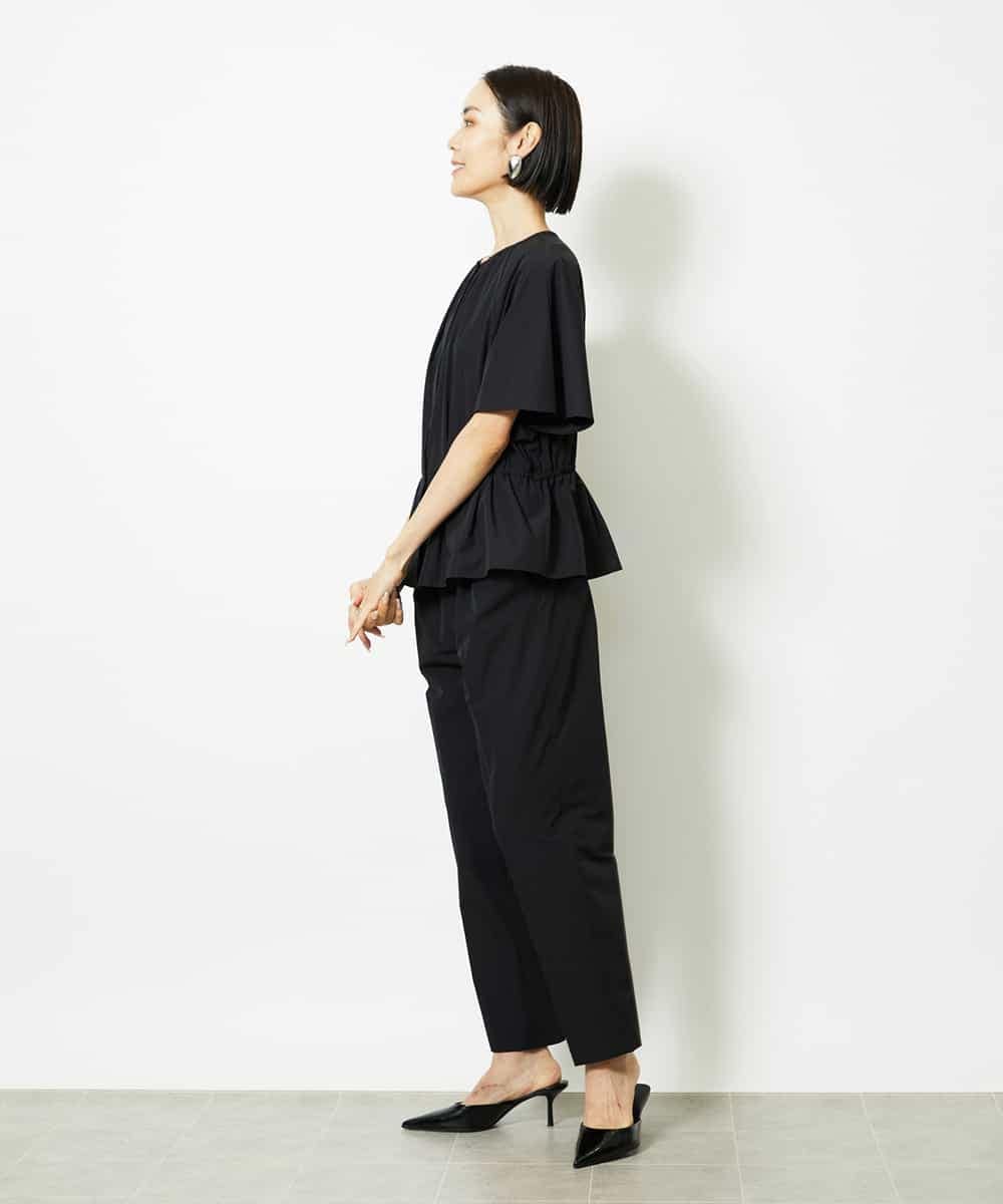 FMLJA05230 MICHEL KLEIN(ミッシェルクラン) ［セットアップ対応］コージーテーパードパンツ ブラウン