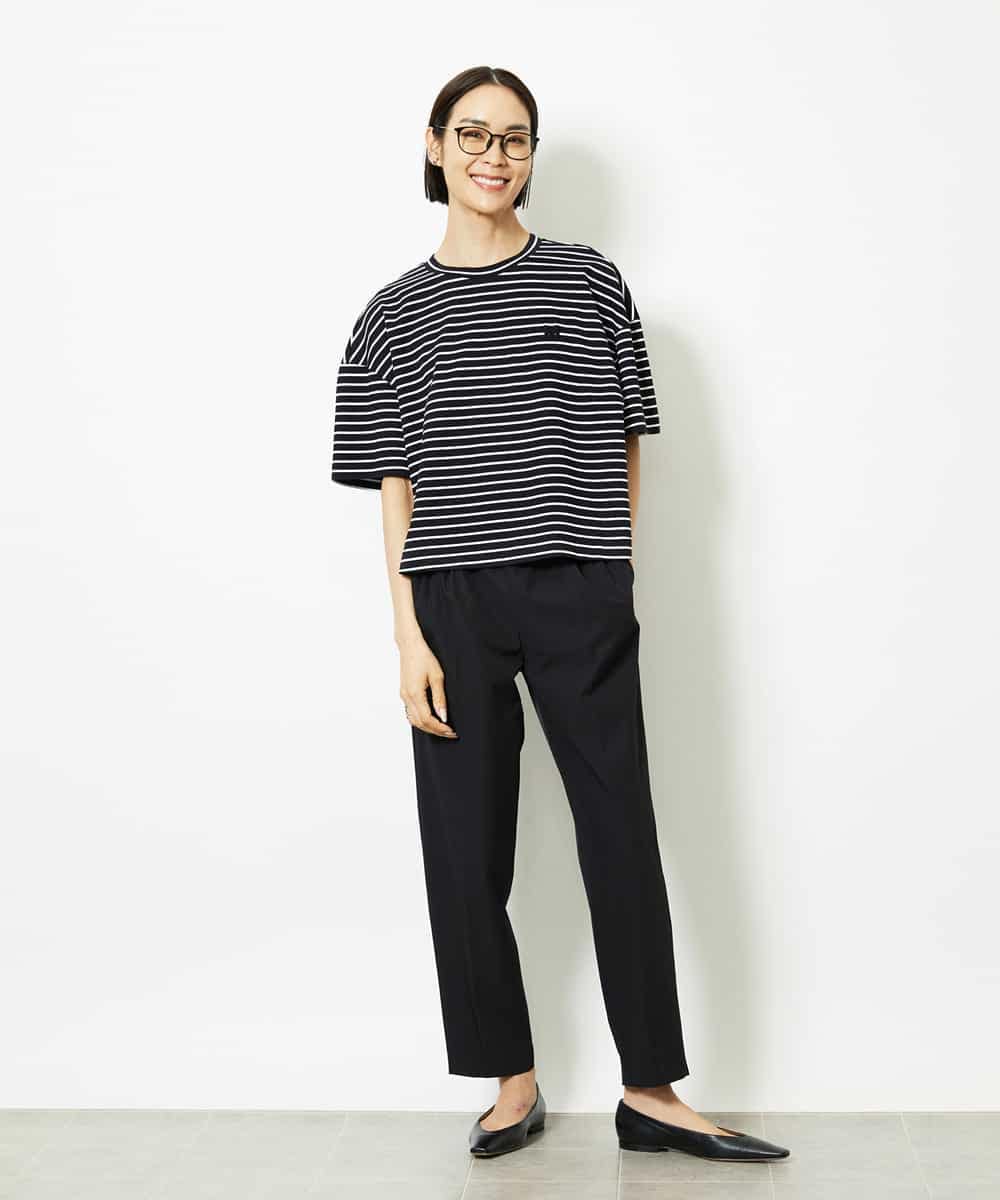 FMLJA05230 MICHEL KLEIN(ミッシェルクラン) ［セットアップ対応］コージーテーパードパンツ ブラウン