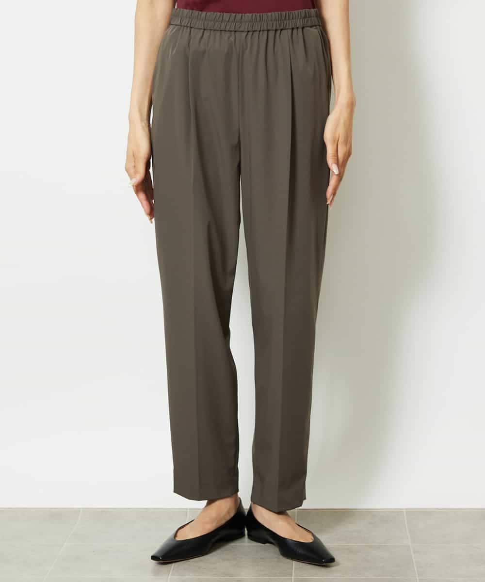 FMLJA05230 MICHEL KLEIN(ミッシェルクラン) ［セットアップ対応］コージーテーパードパンツ ブラウン