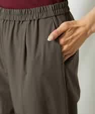 FMLJA05230 MICHEL KLEIN(ミッシェルクラン) ［セットアップ対応］コージーテーパードパンツ ブラウン