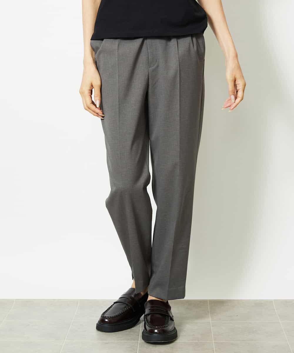 FMLJA07200 MICHEL KLEIN(ミッシェルクラン) ツイルストレッチテーパードパンツ ベージュ