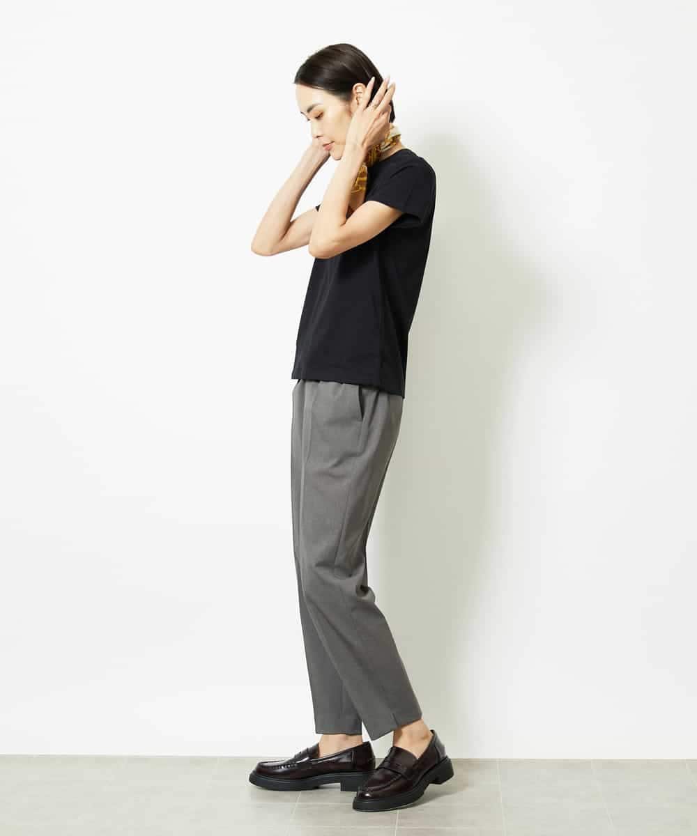 FMLJA07200 MICHEL KLEIN(ミッシェルクラン) ツイルストレッチテーパードパンツ ベージュ