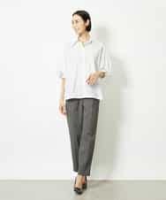 FMLJA07200 MICHEL KLEIN(ミッシェルクラン) ツイルストレッチテーパードパンツ ベージュ