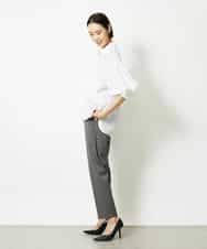 FMLJA07200 MICHEL KLEIN(ミッシェルクラン) ツイルストレッチテーパードパンツ ベージュ