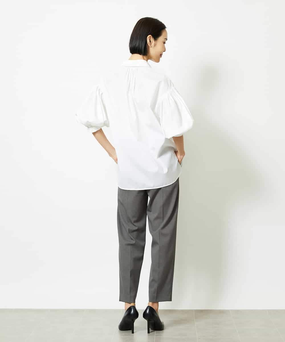 FMLJA07200 MICHEL KLEIN(ミッシェルクラン) ツイルストレッチテーパードパンツ ベージュ