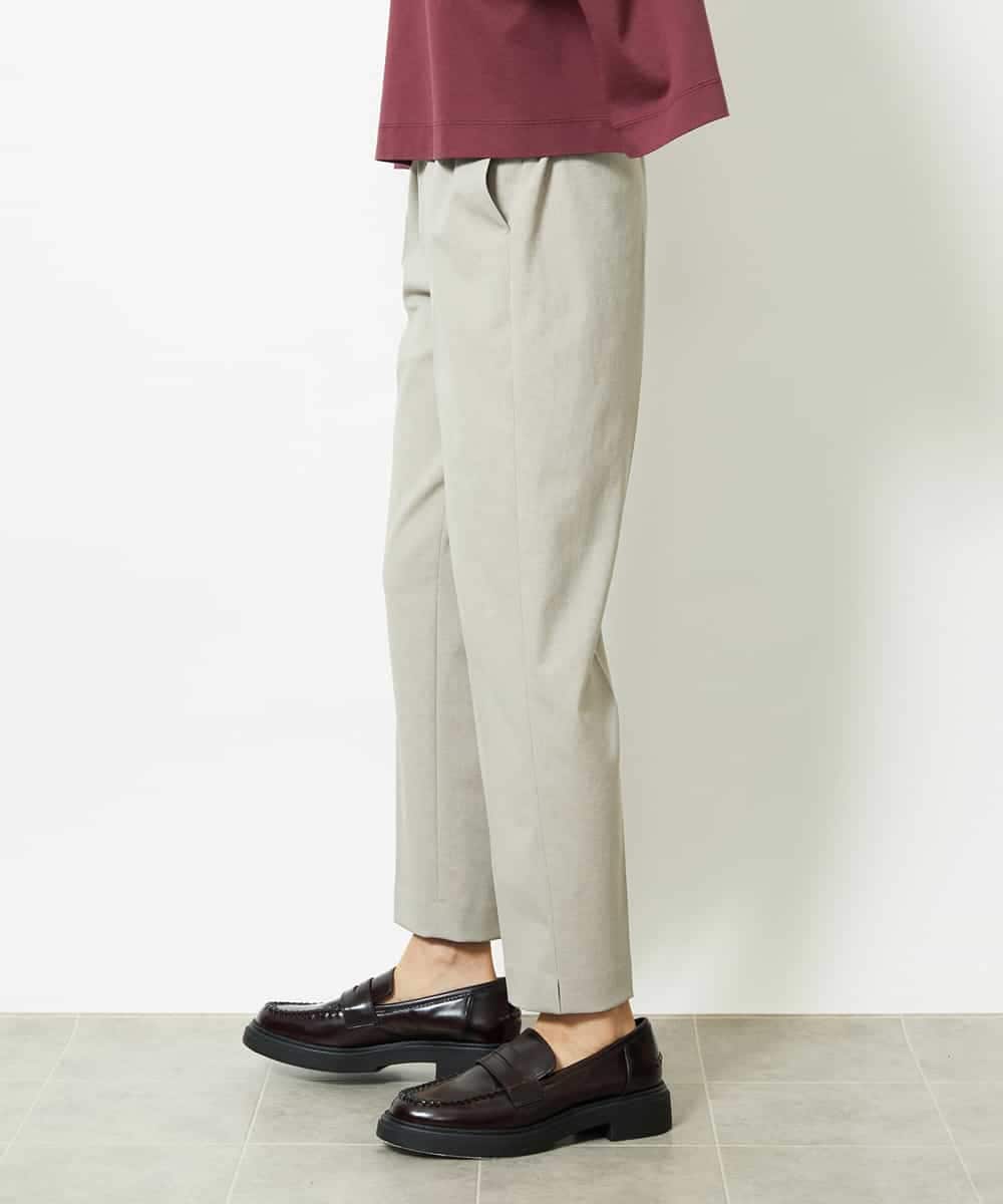 FMLJA07200 MICHEL KLEIN(ミッシェルクラン) ツイルストレッチテーパードパンツ ベージュ