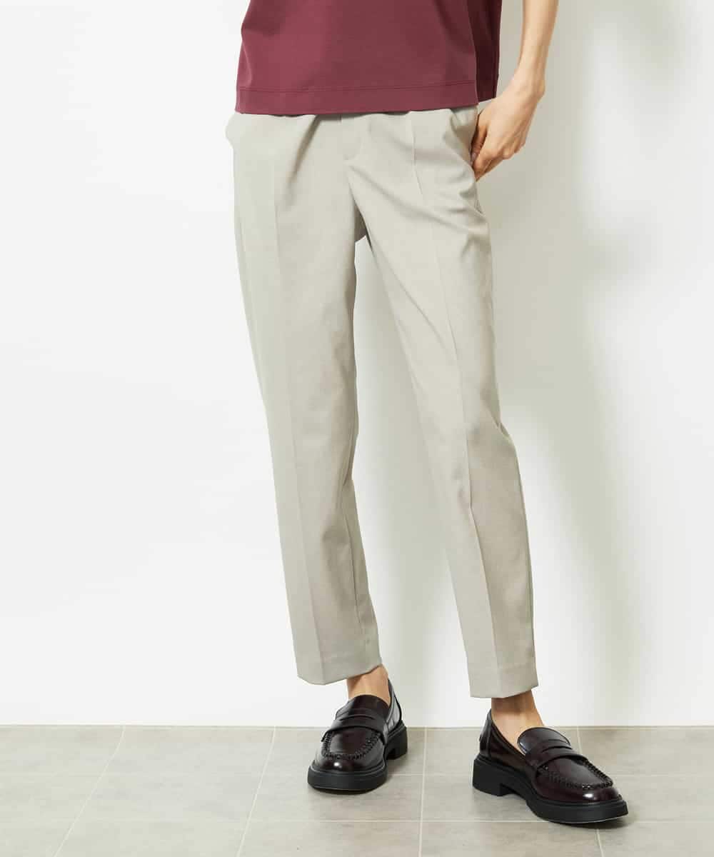 FMLJA07200 MICHEL KLEIN(ミッシェルクラン) ツイルストレッチテーパードパンツ ベージュ