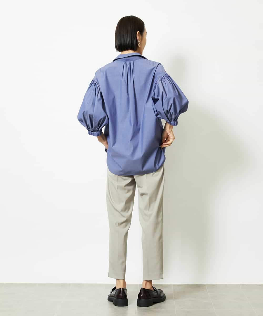 FMLJA07200 MICHEL KLEIN(ミッシェルクラン) ツイルストレッチテーパードパンツ ベージュ